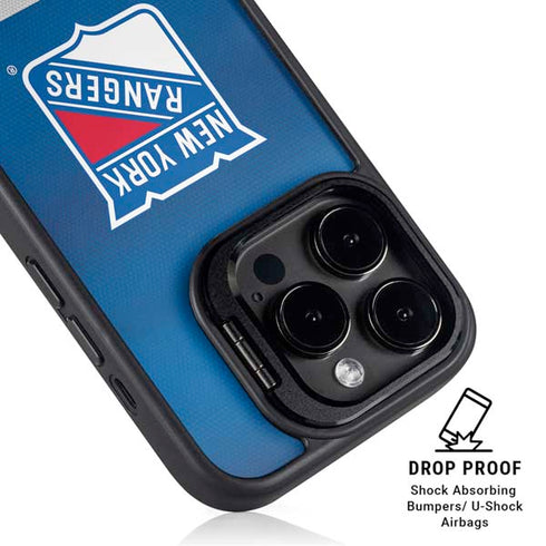 NHL New York Rangers Jersey iPhone 15 Pro Kickstand Case